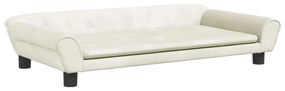 vidaXL krémszínű bársony gyerekkanapé 100 x 50 x 26 cm
