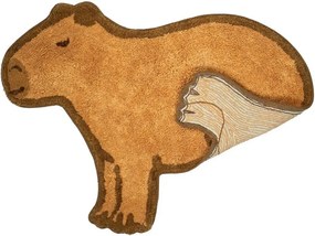 Barna pamut gyerek szőnyeg 52x68 cm Capybara – Sass &amp; Belle