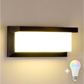 BRILAGI - LED RGBW kültéri fali lámpatest BRICKY 1xE27/12W/230V fekete IP54