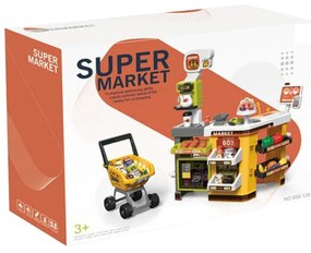 Játék szupermarket sárga, 65 részes