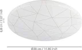 EGLO 900612 RENDE Ufo Lámpa Fehér, Arany LED IP20