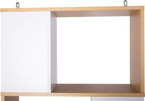 Könyvespolc, tűnyalábos fenyő/fehér, ERDEM NEW TYP 3