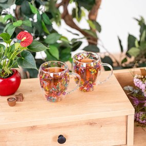 4Home Hot&Cool Flowers thermo pohár 350 ml, 2 db