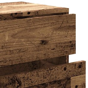 antik fa színű szerelt fa TV-szekrény 80x34x35,5 cm