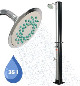 Karibik napkollektoros zuhany 35 l ezüst-fekete