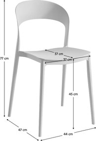Rakásolható szék, fehér, RADANA NEW