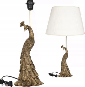 Asztali Lámpa Arany Páva Madár Asztali Éjszakai E27 glamour hálószoba nappali