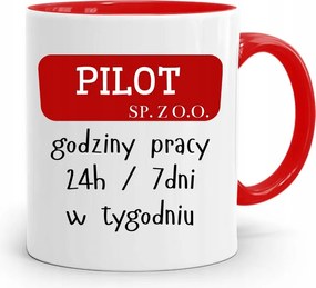 Pilóta Bögre Piros Születésnapi Ajándék fényképes nyomtatással