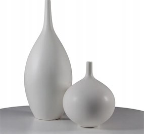 Dekoratív Fehér Kerámia Váza Szett Egyszerű, Modern Design