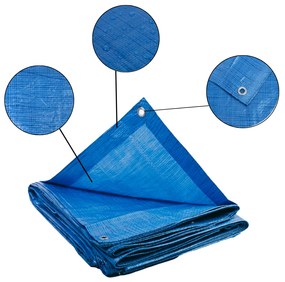 Takaróponyva kék 15x16m 75g/m2