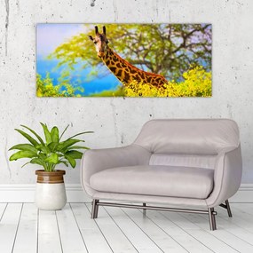 Egy kép egy zsiráfról Afrikában (120x50 cm)