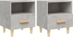 vidaXL 2 db betonszürke éjjeliszekrény 40x35x47 cm
