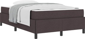 vidaXL Boxrugós ágy Sötét Barna 120 x 190 cm szövet
