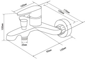 Colly kádtöltő csaptelep