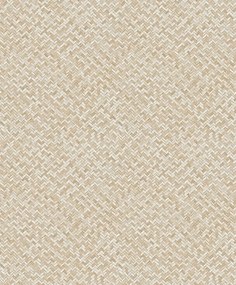 Bézs tapéta fonott halszálka mintával cikk-cakk vinil tapéta