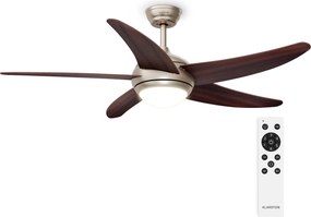 Klarstein Bolero mennyezeti ventilátor világítással | 132 cm | 35 W | Csendes működés | Fa