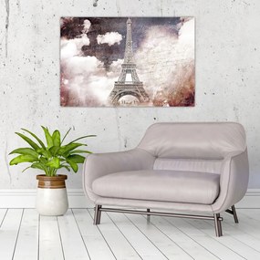 Kép - Eiffel-torony, Párizs, Franciaország (90x60 cm)