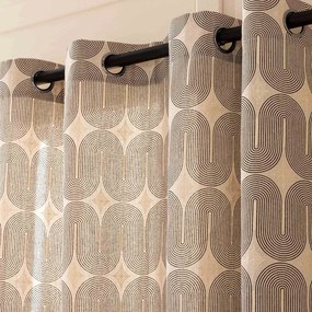 Fekete-bézs függöny 140x240 cm Ondine – douceur d'intérieur