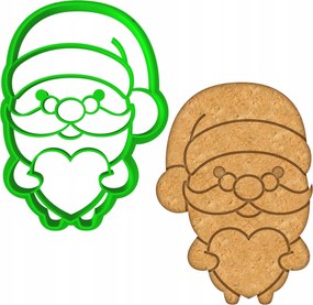 Karácsonyi Forma Mézeskalács lyukasztó Karácsony Mikulás 8cm