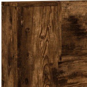 füstös tölgy színű áthidalószekrény LED-ekkel 200x16,5x103,5 cm