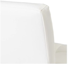 Fehér bőr utánzat állítható magasságú bárszék szett 2 db-os (ülésmagasság 93 cm) – Casa Selección