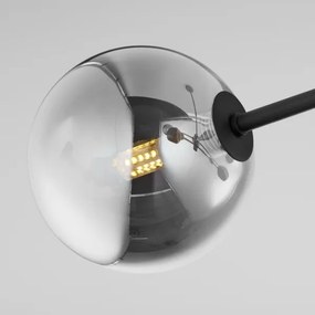 Jupiter 1975 - Csillár rúdon MOKA 4xGU10/10W/230V + 4xG9/10W/230V fekete/króm