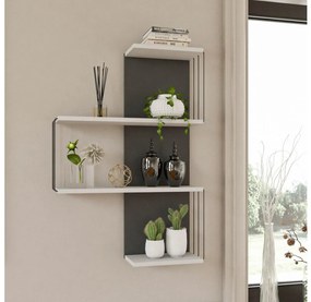 Asir Fali polc CAMBEL 96x64 cm fehér/antracit 854KLN1737