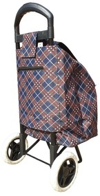Donzella kisméretű gurulós bevásárlótáska barna kék