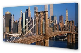 Canvas képek Bridge felhőkarcoló folyó 100x50 cm