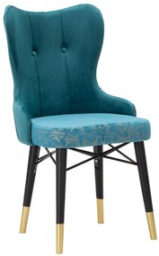KELEBEK kék bársony szék