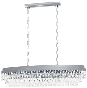 Eglo 39495 - Csillár láncon VALPARAISO 13xE14/40W/230V fényezett króm