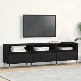 TV Szekrény Fekete Tölgy 150x30x44,5 cm Mérnöki Fa