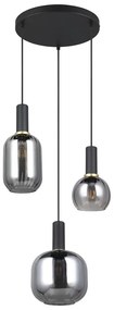 Fekete függőlámpa üveg búrával Diva – Trio