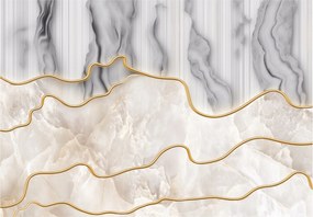 Flizelin fotótapéta Mårvåny arany elegancia a falon 150x105 +ragasztó