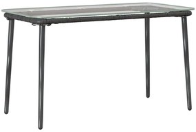 Kerti Asztal Fekete 80 x 40 x 45.5 cm Poli rattan