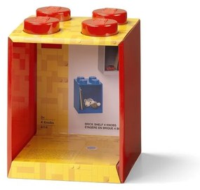 Brick 4 gyerek piros fali polc - LEGO®