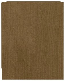 2 db mézbarna tömör fenyőfa éjjeliszekrény 35,5x33,5x41,5 cm
