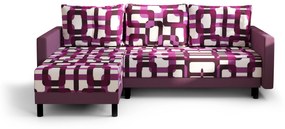 Sarok ülőgarnitúra Glimmer L (lila + fehér) (B). 1057139