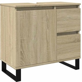 vidaXL sonoma tölgy színű szerelt fa fürdőszobaszekrény 65x33x60 cm