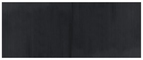 négyszögletű fekete bambusz szőnyeg 80 x 200 cm