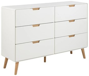 Fehér komód 135x90x40 cm Lowell – Actona