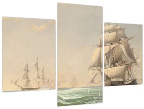 Kép - Fitz Henry Lane, The United States Frigate President Engaging the British Squadron, reprodukciók (90x60 cm)