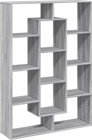 vidaXL szürke sonoma színű szerelt fa könyvszekrény 102 x 29 x 143 cm
