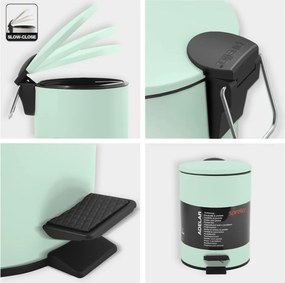 Mentazöld acél pedálos szemetes 3 l Adelar – Spirella