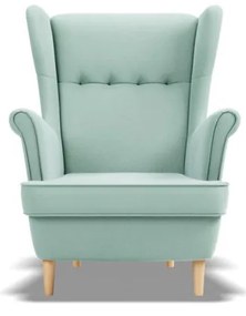 Uszak Mini fotel, bársony, kék