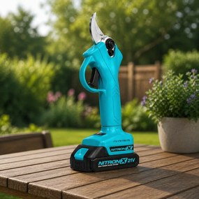 NITRONIX 4786 akkumulátoros kerti metszőolló + 2× akkumulátor + koffer