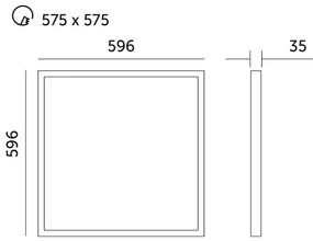 LED Függesztett mennyezeti panel LED/40W/230V 4000K 60x60 cm