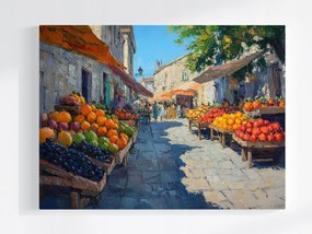 Poszter Mediterrán Tájkép Utca Gyümölcspiac 80x60