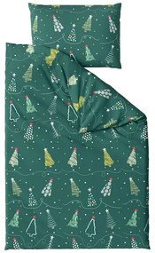 Mikroszálas ágyneműhuzat CHRISTMAS DRIFT zöld Ágyneműhuzat mérete: 70 x 90 cm | 140 x 220 cm