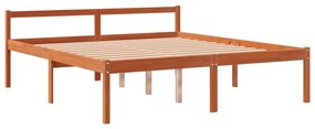viaszbarna tömör fenyőfa időseknek való ágy 160 x 200 cm